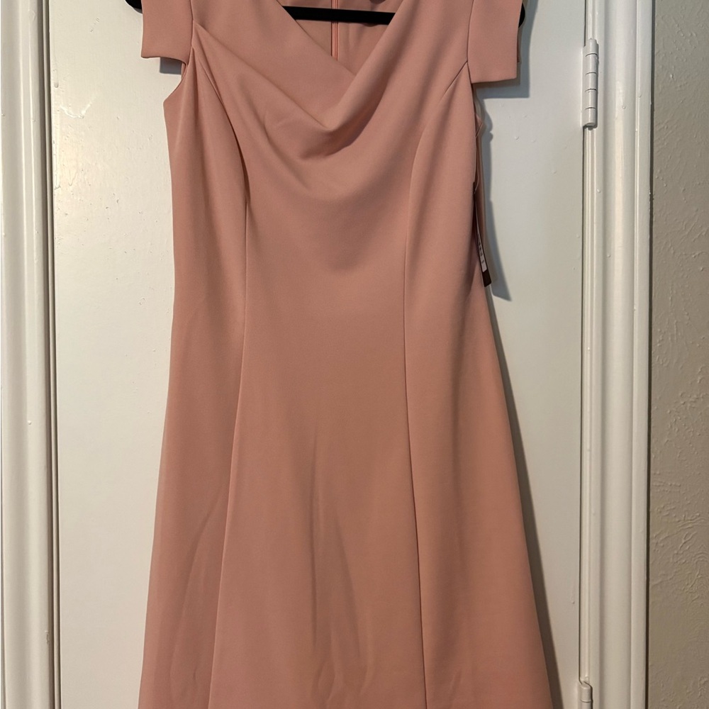 Bebe Pink Sheath Mini Dress with Cowl Neck